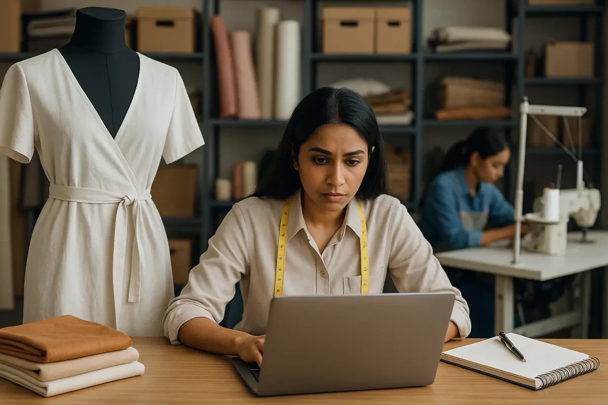 Pictures depicts a confused fashion founder